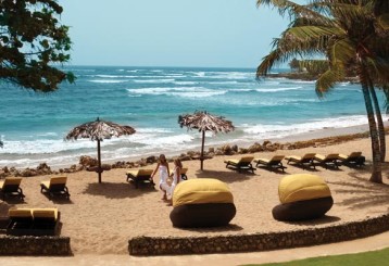 Beach with Lounge chairs